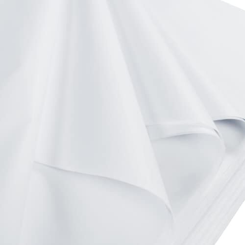 White Tissue Paper Large Sheets, Acid Free Art Paper, Perfect for Gift Wrap, Storage, Packing, Art & Craft Bulk Pack Archiving Shredding 70 x 50c